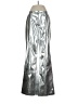 Avec Les Filles 100% Polyurethane Metallic Silver Casual Pants Size 4 - photo 1