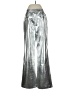 Avec Les Filles 100% Polyurethane Metallic Silver Casual Pants Size 4 - photo 2