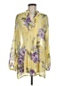 Susan Graver 100% Polyester Yellow 3/4 Sleeve Blouse Size M - photo 1