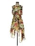 Sangria 100% Polyester Print Green Cocktail Dress Size 4 - photo 1