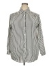 Roaman's Stripes Silver Long Sleeve Blouse Size 18 (L) - photo 1