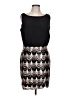 Connected Apparel 100% Polyester Chevron-herringbone Black Cocktail Dress Size 10 (petite) - photo 1