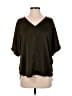 DKNY 100% Polyester Green Short Sleeve Blouse Size M - photo 1