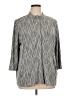 Easywear by Chico's Gray 3/4 Sleeve Blouse Size XL - photo 1