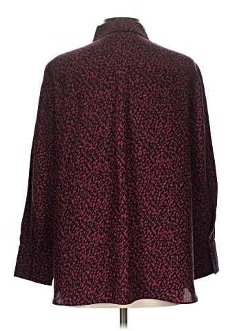 Lafayette 148 New York Long Sleeve Silk Top (view 2)