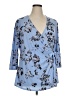 Massini Blue 3/4 Sleeve Blouse Size 1X - photo 1