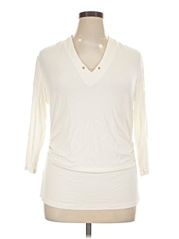 7th Avenue Design Studio New York & Company 3/4 Sleeve T-Shirt (view 1)