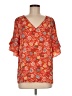 Ann Taylor LOFT 100% Polyester Orange 3/4 Sleeve Blouse Size M - photo 1
