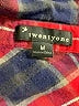 Twenty One Plaid Red 3/4 Sleeve Button-Down Shirt Size M - photo 7