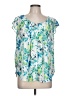 EMALINE 100% Polyester Green Short Sleeve Blouse Size L - photo 1