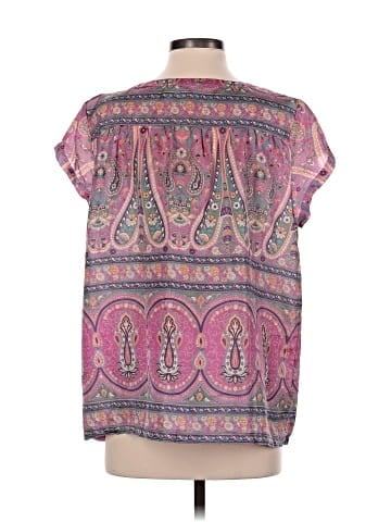 Calypso St. Barth Short Sleeve Silk Top (view 2)