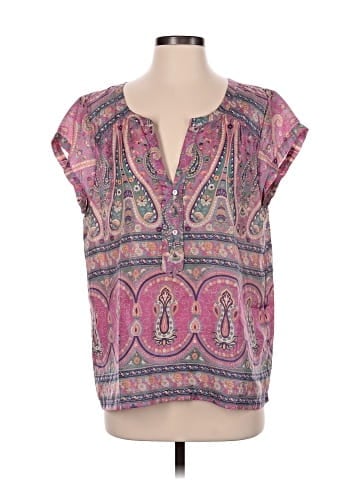 Calypso St. Barth Short Sleeve Silk Top (view 1)