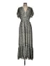 Max Studio 100% Polyester Paisley Gray Casual Dress Size S - photo 1