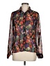Self Esteem Floral Purple Long Sleeve Blouse Size M - photo 1