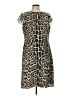 Alex Marie 100% Polyester Animal Print Brown Casual Dress Size 12 - photo 1
