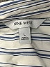 Nine West Stripes Ivory Long Sleeve Button-Down Shirt Size L - photo 7