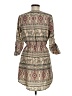 Justify 100% Polyester Paisley Tan Casual Dress Size M - photo 2