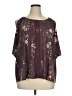 Eyeshadow Burgundy Short Sleeve Blouse Size 1X - photo 1