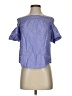 J.Crew 100% Cotton Blue Short Sleeve Blouse Size 00 - photo 1