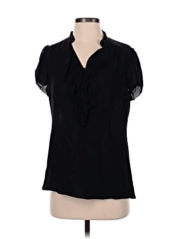 White House Black Market Short Sleeve Silk Top (view 1)