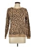 Croft & Barrow Animal Print Tan Pullover Sweater Size L - photo 1