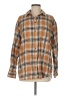 Gap 100% Cotton Plaid Brown Long Sleeve Button-Down Shirt Size M - photo 1