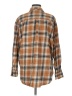 Gap 100% Cotton Plaid Brown Long Sleeve Button-Down Shirt Size M - photo 2