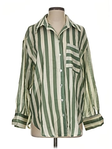 Easy Clothes 3/4 Sleeve Button-Down Shirt (view 1)