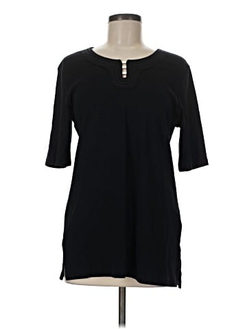Karen Scott Short Sleeve Henley (view 1)