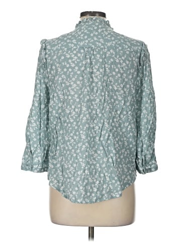 LC Lauren Conrad 3/4 Sleeve Button-Down Shirt (view 2)