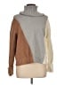 Evolution by Cyrus Color Block Tan Turtleneck Sweater Size M - photo 1