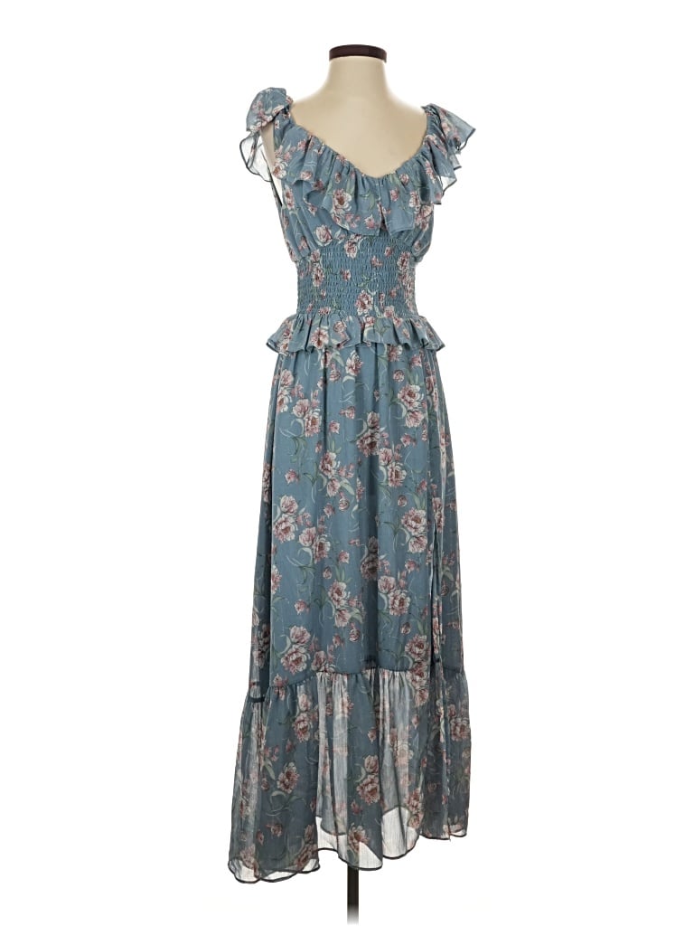 Pre-owned Floret Studios Casual Dress In Blue