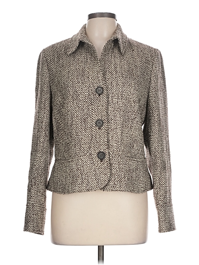 Pre-owned Talbots Blazer Jacket In Gray