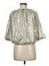 THML 100% Polyester Silver 3/4 Sleeve Blouse Size M - photo 2