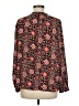 Ann Taylor LOFT 100% Polyester Floral Black Brown Long Sleeve Blouse Size M (petite) - photo 2