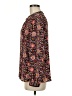 Ann Taylor LOFT 100% Polyester Floral Black Brown Long Sleeve Blouse Size M (petite) - photo 5