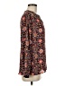 Ann Taylor LOFT 100% Polyester Floral Black Brown Long Sleeve Blouse Size M (petite) - photo 4