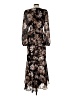Express 100% Polyester Black Brown Cocktail Dress Size S - photo 2