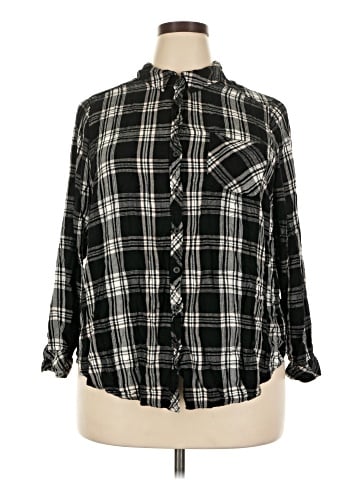 Torrid 3/4 Sleeve Button-Down Shirt (view 1)