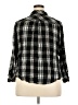 Torrid 100% Rayon Plaid Black 3/4 Sleeve Button-Down Shirt Size 3X Plus (3) - photo 2