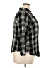 Torrid 100% Rayon Plaid Black 3/4 Sleeve Button-Down Shirt Size 3X Plus (3) - photo 4