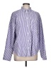 J.Crew Collection 100% Cotton Stripes Purple Blue Long Sleeve Button-Down Shirt Size L (estimated) - photo 1