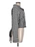 Studio F Checkered-gingham Black Long Sleeve Button-Down Shirt Size L - photo 4