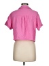 Love Notes Pink Short Sleeve Button-Down Shirt Size M - photo 2