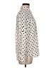 Express 100% Polyester Polka Dots Ivory Long Sleeve Blouse Size M - photo 4