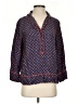 J.Crew Collection 100% Silk Polka Dots Blue 3/4 Sleeve Silk Top Size S - photo 1