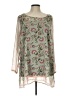 One World 100% Polyester Green 3/4 Sleeve Blouse Size L - photo 1