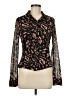 Sanctuary Animal Print Brown Long Sleeve Blouse Size M - photo 1