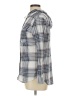 Wishful Park 100% Polyester Plaid Silver Long Sleeve Blouse Size L - photo 5
