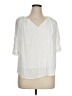 Ann Taylor LOFT 100% Rayon White Short Sleeve Blouse Size XL - photo 1
